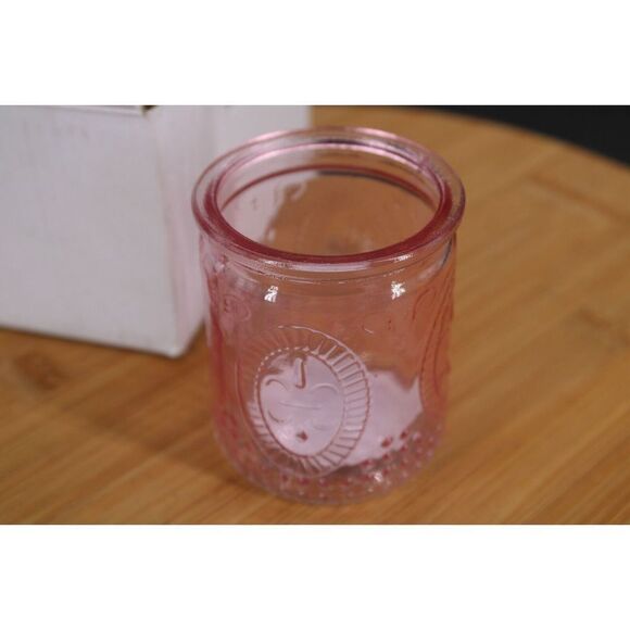 Kate Aspen Vtg. Fleur De Lis Rose Gass Tealight Votive Candle Holders Set of 4 - Picture 2 of 6